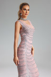 kamames Karoline Diamante Mesh Maxi Dress