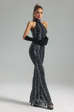 kamames Susan Mesh Sequins Maxi Dress