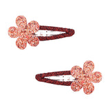 2 Pcs/lot New Girls Cute Rabbit Flower Hair Clips Sweet BB Glitter Hairpins Barrettes Headwear Fashion Hair Accessories For Kids