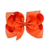 6 Inch Big Grosgrain Ribbon Solid Hair Bows With Clips Girls Kids Hair Clips Headwear Boutique Hair Accessories