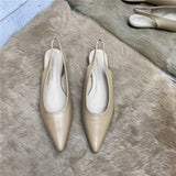 New Pointed Toe Flat Shoes Spring 2021 Closed Toe Strap Flat Heel Women's Sandals