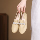 kamames kamames 2023 New Fashion Soft Bottom Flat Fairy Two Wear Plus Size Single Shoes Bean Shoes Women's Shoes