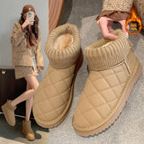 kamames kamames Mouth Snow Boots Women 2023 Winter New Casual Platform High-Top Cotton Shoes Women Add Thick And Velvet Cotton Boots Women