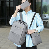 KAMAMES Korean Style New Foreign Trade Men's Casual Backpack Oxford Cloth USB Three-Piece Set Business Computer Backpack Wholesale