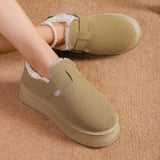 kamames Boots With Thick Soles Of Muffin 2024 New Winter Style Plush Shoes With Warm Woolen Cotton Shoes