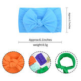 1PCS New Cotton Solid Baby Headband For Cute Girls Kid Wide Bow Knot Turban Elastic Hairbands Handmade Headwear Hair Accessories