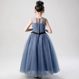 Kamames  Long Children's Dress Princess Dress  Winter New Girls Host Violin Playing Piano Performance Dress