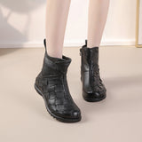 kamames kamames And Winter New-Style Cowhide Flat-Soled Women's Shoes Leisure Leather Short Boots Middle-Aged Mother Shoes Warm And Comfortable Cotton Shoes