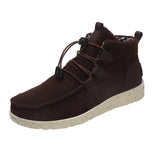 kamames kamames Large Flat-Bottomed Casual Tie Women's Shoes Fashion Round Head Suede Martin Boots