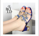 kamames Slippers, Women's Summer Sandals, Seaside Sandals, Sandals, Women's Thick Heels, Large Size Women's Shoes, Diamond Sandals 42