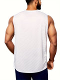 Men's Sleeveless Workout Sport Vest, Quick Dry Athletic Tank Top For Running Training Fitness Gym