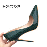 kamames green patent leather pointed toe women shoes high heel pumps 12 cm stiletto dress pumps shoes QP012 ROVICIYA