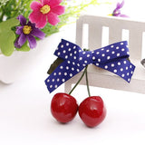 kamames Hot Sell Retro Vintage 50s 60s Women Cherry Bow Hair Clip Hairpins For Pinup Girls Vintage Party Vaction Hair Accessories