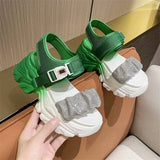 kamames sandals women's summer thick-soled high-heeled high-heeled new sports and leisure student Roman women's shoes