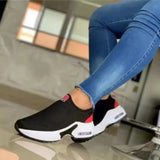 kamames New Net Surface Flying Weaving Shoes Women's Leisure Air Cushion Sports Shoes Large Size Thick-Soled Mesh Shoes