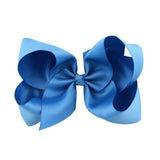 6 Inch Big Grosgrain Ribbon Solid Hair Bows With Clips Girls Kids Hair Clips Headwear Boutique Hair Accessories