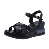 kamames kamames Thick-Soled Sandals Women's Summer 2023 New Muffin Shoes Fashionable High-Heel Large-Size Women's Shoes 4142