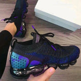 kamames kamames New Korean Breathable Sports Shoes Women's Inner Heightened Flying Weaving Shoes Tie Breathable Running Shoes In Front Of Them