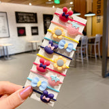 10/15Pcs/Set Children Cute Cartoon Fruit Elastic Hair Bands Girls Baby Lovely Rubber Bands Ponytail Holder Kids Hair Accessories