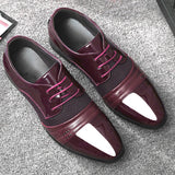 kamames kamames 7202 Three Color Wine Red Fashion Korean Leather Shoes Men OPP Bag Packaging No Shoe Box