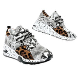 kamames kamames Winter New Leopard Print Dad Shoes Girl Leopard Print Super Fire Sports Shoes Women's Casual Platform Heighten Shoes