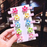 10PCS/Set New Girls Cute Cartoon Ice Cream Unicorn Hair Clips Kids Lovely Hairpins Headband Barrettes Fashion Hair Accessories