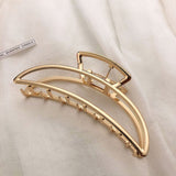 New Women Elegant Gold Silver Hollow Geometric Metal Hair Claws Vintage Hair Clips Headband Hairpins Fashion Hair Accessories