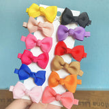 12Pcs/set Grosgrain Ribbon Bowknot Hairpins For Cute Girls Colorful BB Hair Clips Mini Barrettes Headwear Kids Hair Accessories