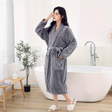 Ultra-Soft Microfiber Bathrobe with Pockets - Quick Dry, Super Absorbent, Thick & Cozy for Couples - Perfect for Fall/Winter