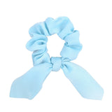 Candy Color Women Hair Scrunchie Bows Ponytail Holder Hairband Bow Knot Scrunchy Girls Hair Ties Hair Accessories