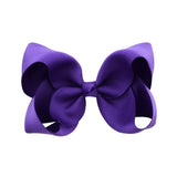 1Piece Solid Grosgrain Ribbon Hair Bows With Clip For Cute Girls Handmade Hair Clips Barrettes Hairpins Kids Hair Accessories