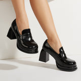 kamames kamames Korean Version Of Mary Jane Women's Shoes With Round Head Thick And Retro Happy Women's Shoes 2024