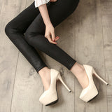 kamames kamames Version Of Fashion Business Fashion Nightclub Super High Heel Waterproof Platform Shallow Mouth Women's Single Shoes High Heels 8126-17