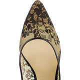 kamames Large-Size Pointed High-Heeled Lace High-Heeled Party Banquet Shoes