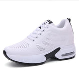 kamames Women Lightweight Sneakers Vulcanize Shoes Outdoor Sport Shoes Breathable Mesh Comfort Casual Shoes Air Cushion Lace Up