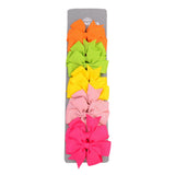 10 Pcs/set Grosgrain Ribbon Solid Hair Bows With Clip Cute Girls Hair Clips Hairpins Barrettes Headwear Kids Hair Accessories