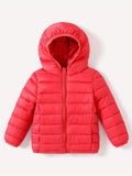 Kid's Outdoor Hooded Quilted Jacket, Light-weight Warm Padded Coat, Boy's Clothes For Winter Outdoor, As Gift