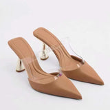 kamames ZARZ Summer Sandals Women 2022 Luxury Brand New Cross Leather Fashion Square Toe High Heel Muller Sandals Slippers Woman Shoes