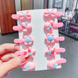 10PCS/Set New Girls Cute Cartoon Ice Cream Unicorn Hair Clips Kids Lovely Hairpins Headband Barrettes Fashion Hair Accessories