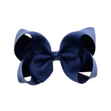 1Piece Solid Grosgrain Ribbon Hair Bows With Clip For Cute Girls Handmade Hair Clips Barrettes Hairpins Kids Hair Accessories