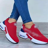kamames New Net Surface Flying Weaving Shoes Women's Leisure Air Cushion Sports Shoes Large Size Thick-Soled Mesh Shoes