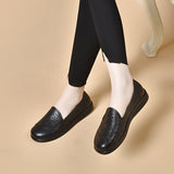 kamames kamames Shoes Girls 2024 Spring And Summer Retro National Style Punched Single Shoes Embroidered Flat Shoes Hollowed-Out Leather Shoes Are Solid