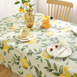 1pc Leaf Printed Waterproof PVC Tablecloth - Oil-Proof, Wipeable, Dustproof, Non-Woven Table Cover for Easy Cleaning and Home Decor - Perfect for Indoor and Outdoor Use