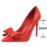 BIGTREE Shoes Bow Woman Pumps Sexy High Heels Shoes Women Stiletto Casual Women Heels Office Shoes Women Basic Pump Ladies Shoes