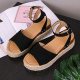 kamames Shoes of Women Summer 2022 Leopard Open Toe Flat Roman Sandals Leopard Straw Platform Sandals Size 43 Zapatillas Mujer