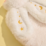 Cute Plush Bunny Ear Hand Warmer - Portable Hot Water Bottle, No Batteries Required, PVC Material