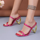 kamames kamames Special Heel Sandals Women 2024 Summer New Fashion High Heel Slippers Women Womenshoes