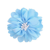 2 Pcs/lot New Sweet Chiffon Fabric Flower Hair Clips For Girls Safety Hairpin Boutique Barrettes Headwear Kids Hair Accessories