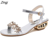 kamames New women shoes slippers summer beach sandals Fashion women Rhinestone outdoor slippers flip flops shoes women mujer