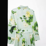 kamames Summer Flower Printed Shirt-Style Belt Dress 2183074